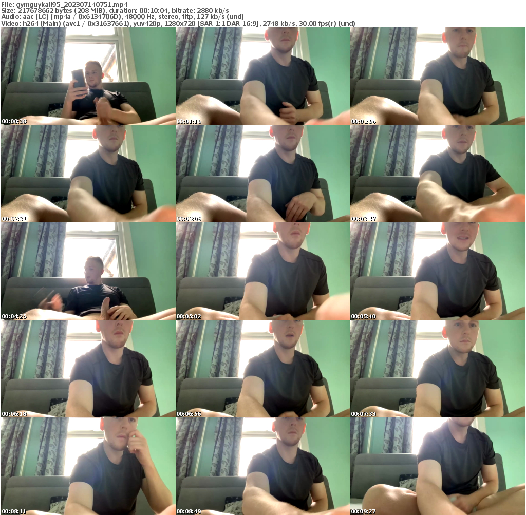 Preview thumb from gymguykall95 on 2023-07-14 @ chaturbate