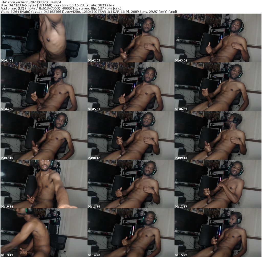 Preview thumb from chrisvacherx on 2023-08-02 @ chaturbate