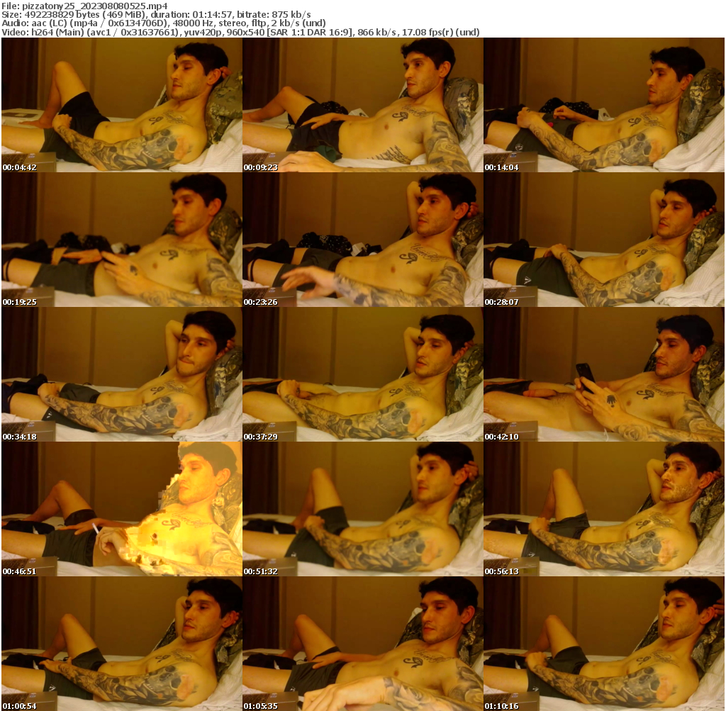 Preview thumb from pizzatony25 on 2023-08-08 @ chaturbate
