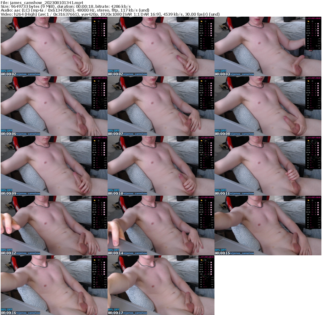 Preview thumb from james_camshow on 2023-08-10 @ chaturbate