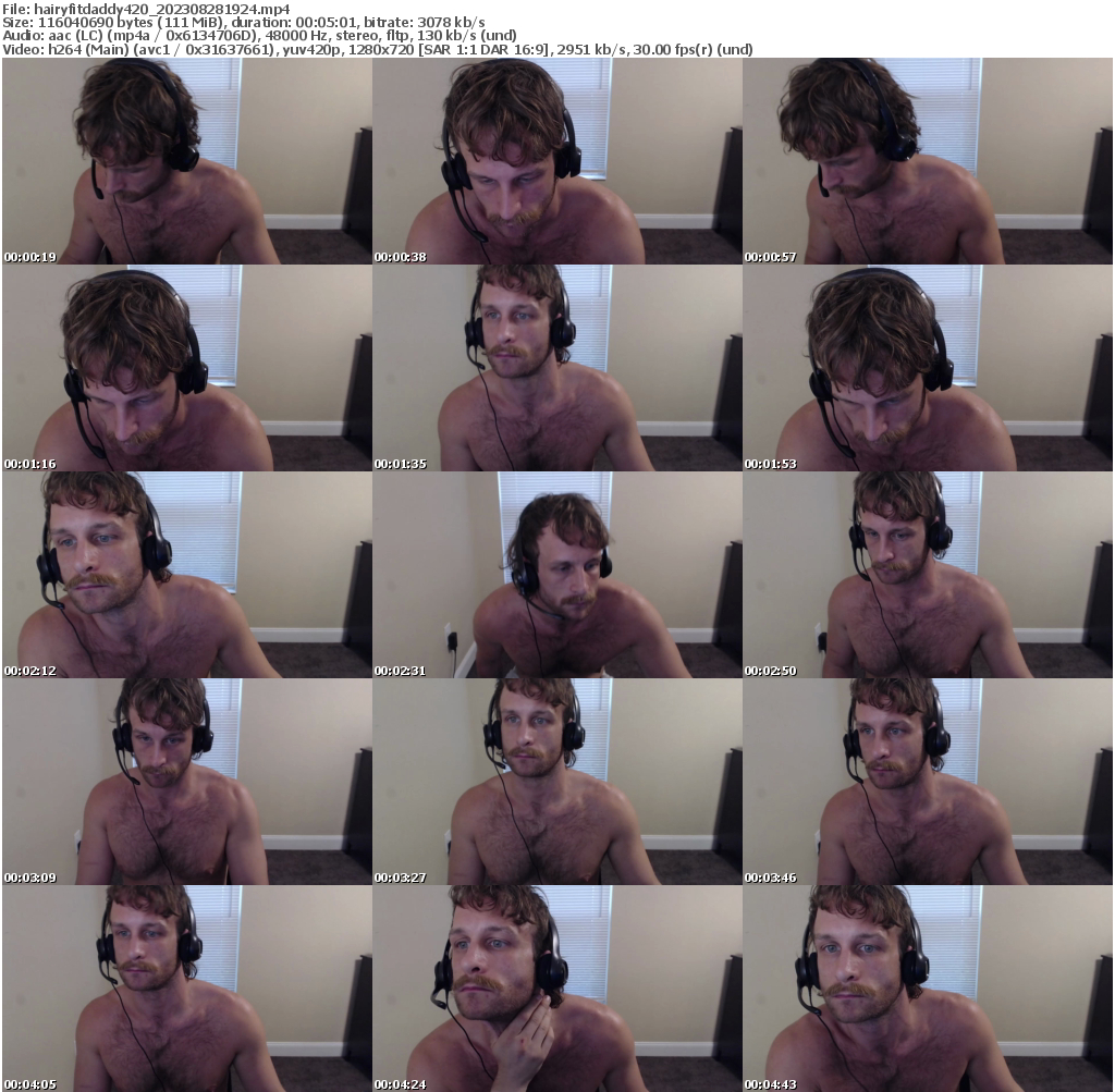 Preview thumb from hairyfitdaddy420 on 2023-08-28 @ chaturbate