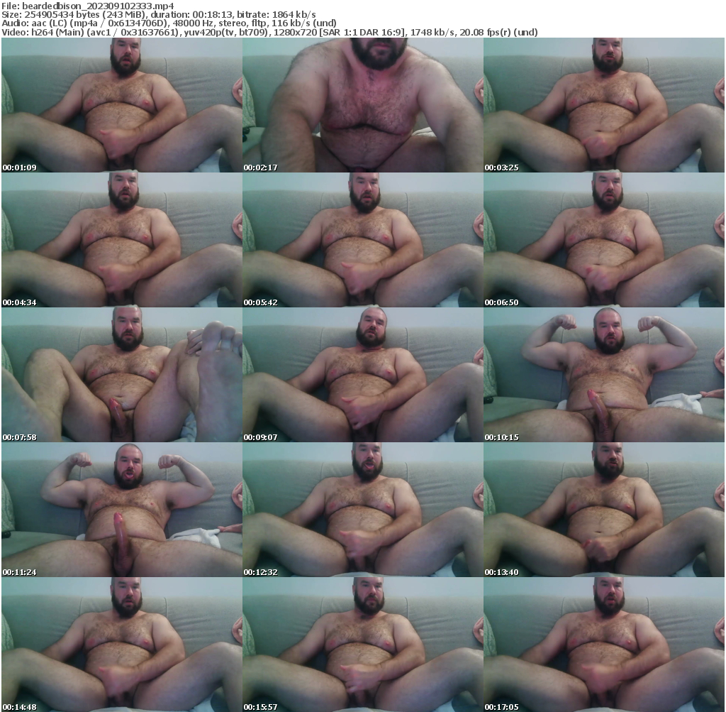 Preview thumb from beardedbison on 2023-09-10 @ chaturbate