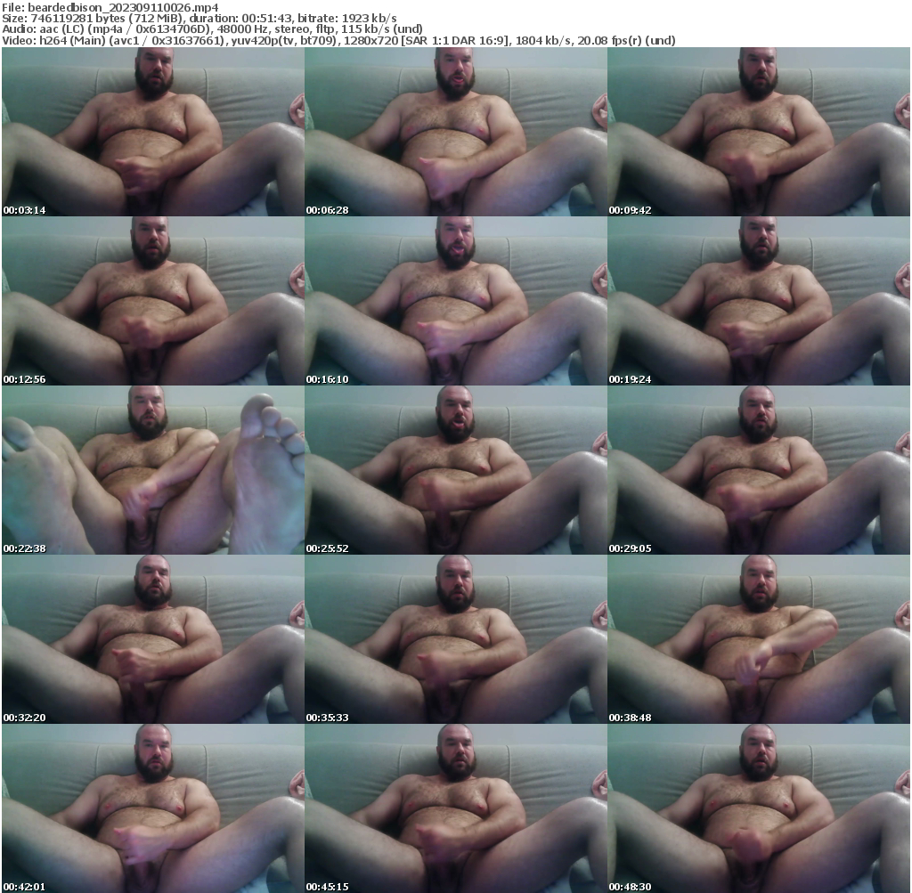 Preview thumb from beardedbison on 2023-09-10 @ chaturbate