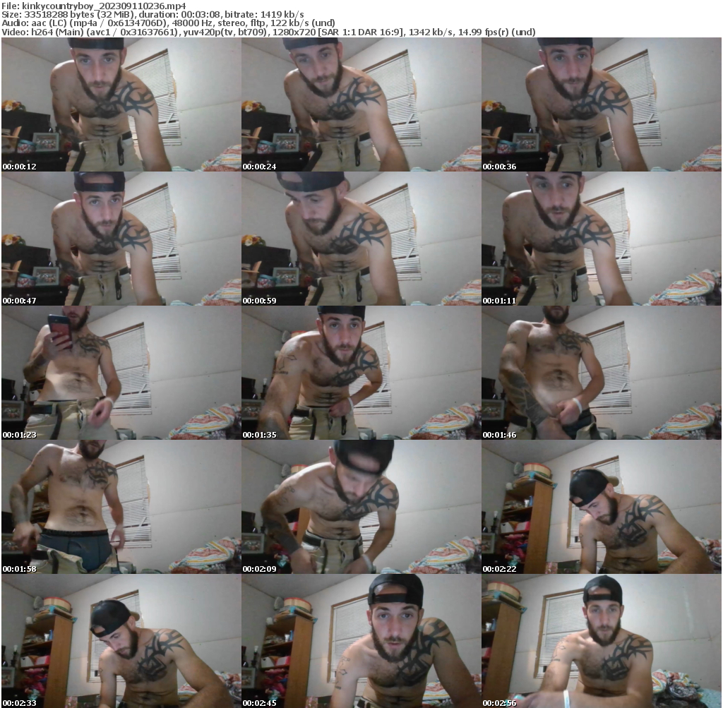 Preview thumb from kinkycountryboy on 2023-09-11 @ chaturbate