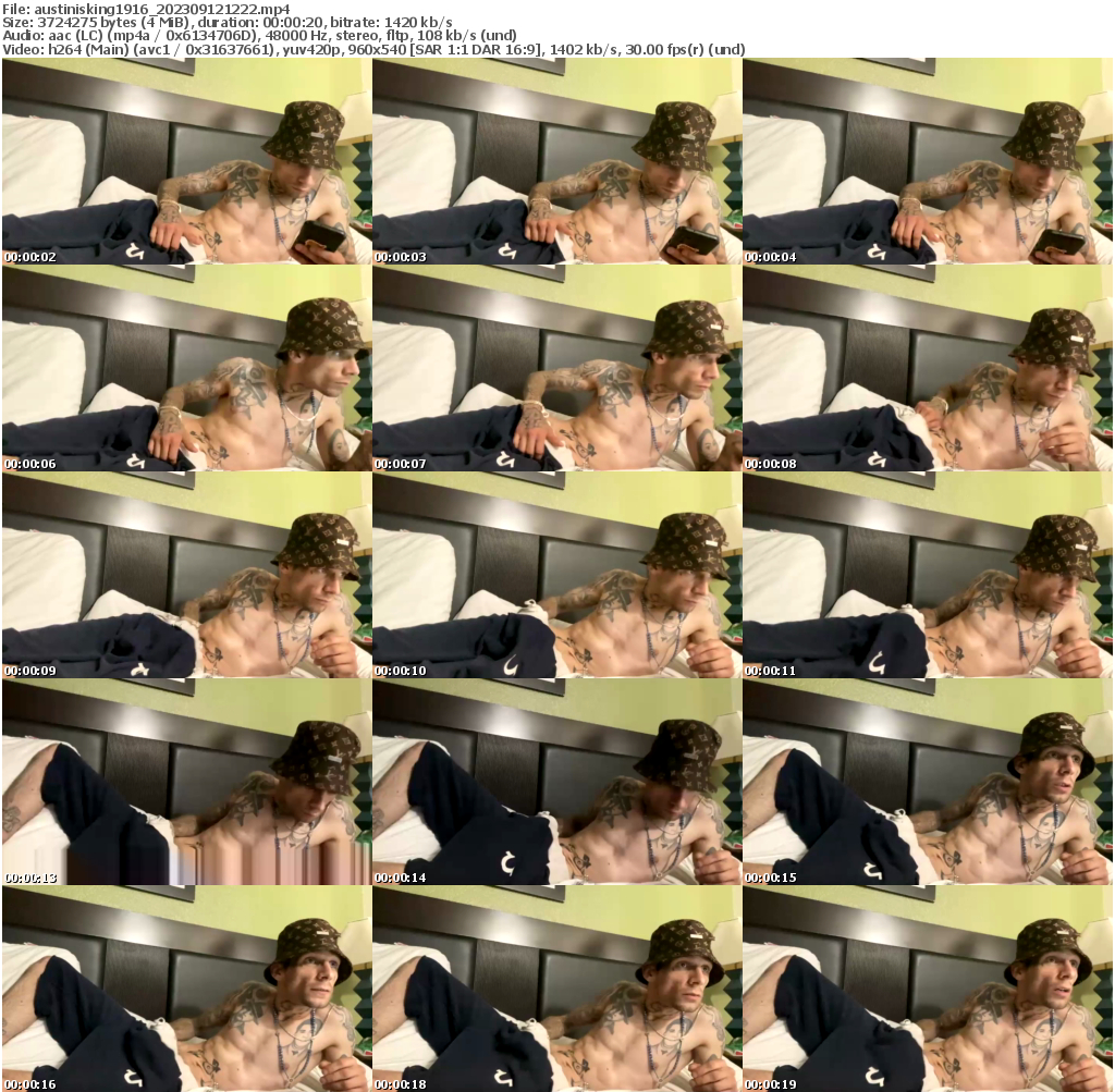 Preview thumb from austinisking1916 on 2023-09-12 @ chaturbate