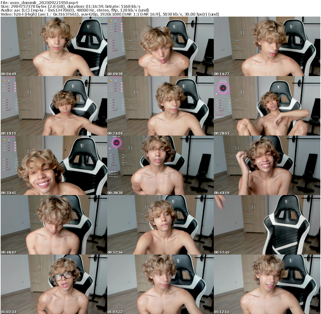 Preview thumb from xoxo_dominik on 2023-09-22 @ chaturbate