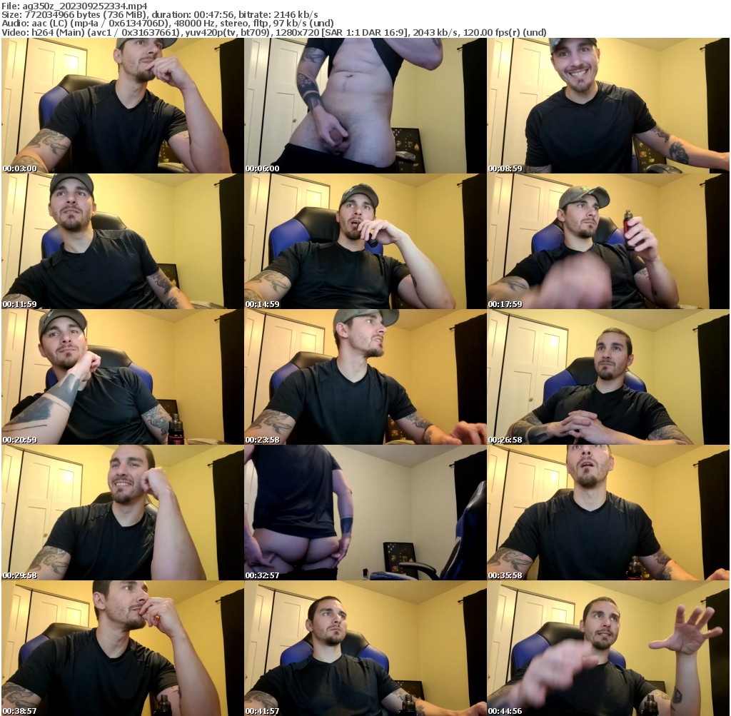 Preview thumb from ag350z on 2023-09-25 @ chaturbate