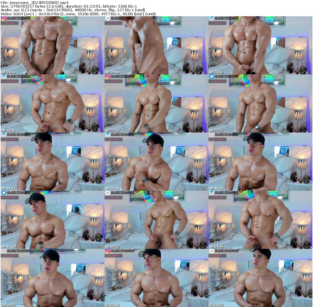 Preview thumb from joeyevans on 2023-09-25 @ chaturbate