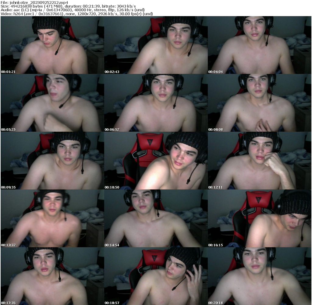 Preview thumb from johnkotze on 2023-09-25 @ chaturbate