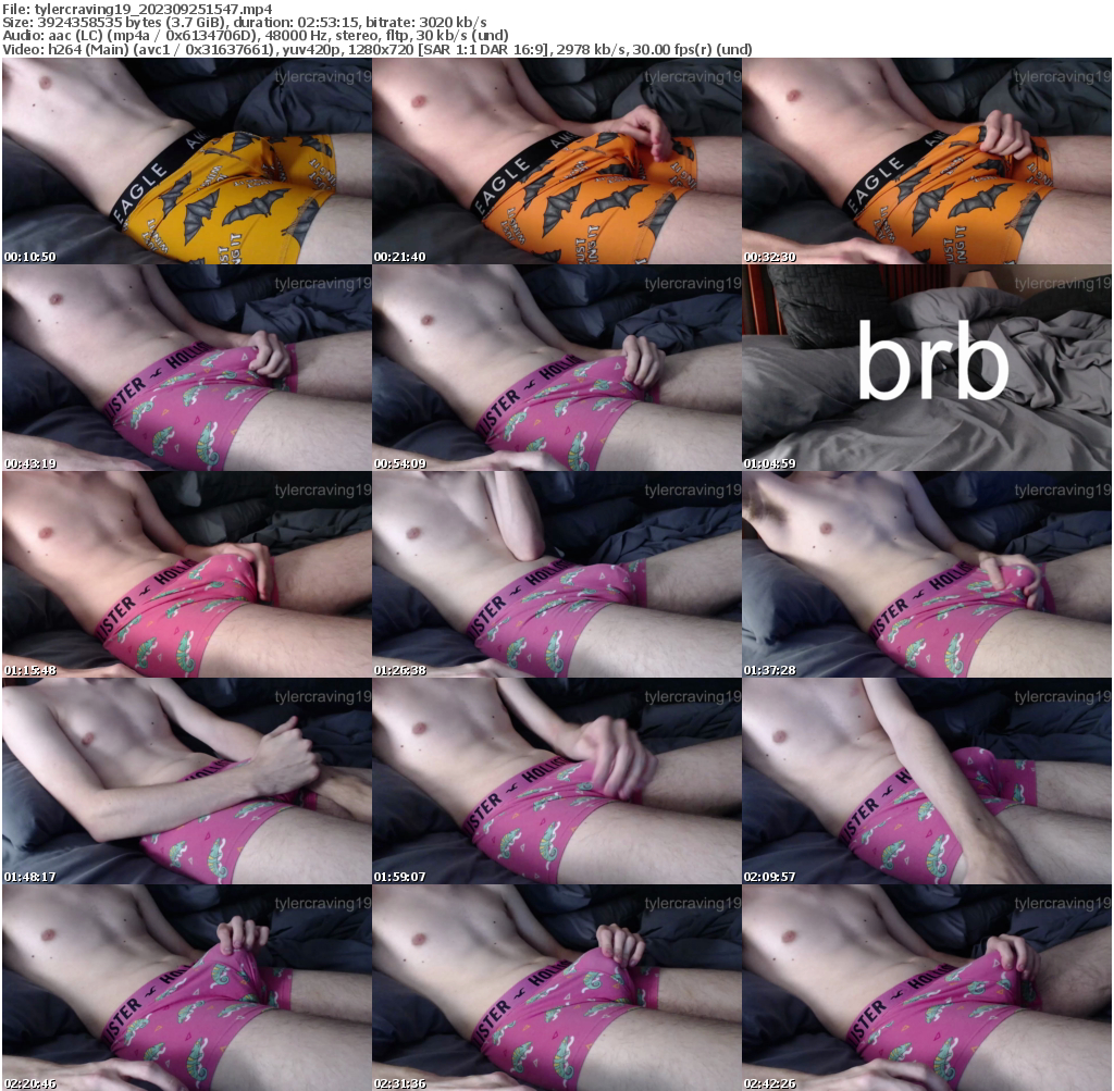 Preview thumb from tylercraving19 on 2023-09-25 @ chaturbate