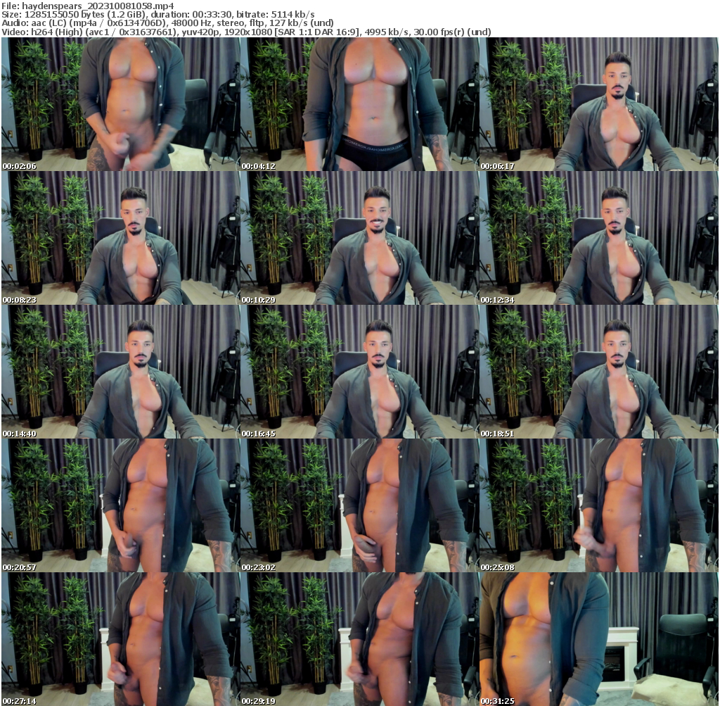 Preview thumb from haydenspears on 2023-10-08 @ chaturbate