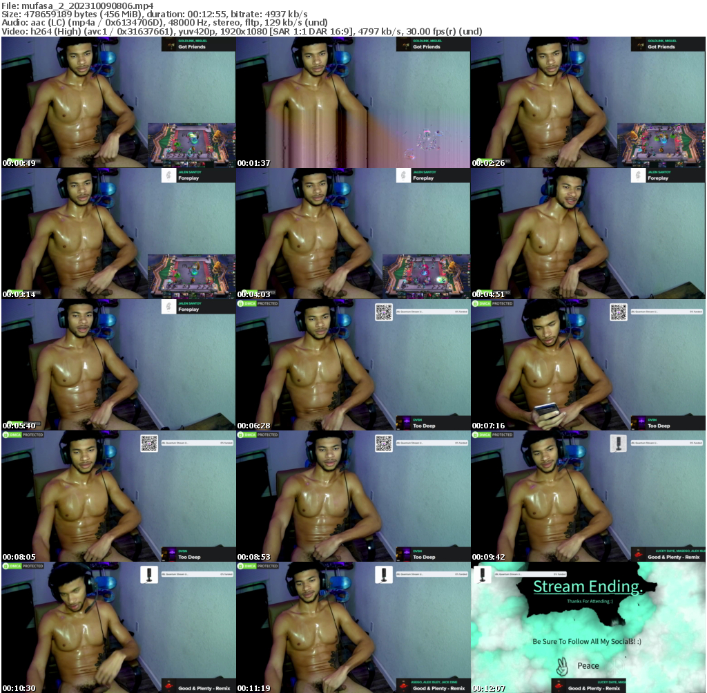 Preview thumb from mufasa_2 on 2023-10-09 @ chaturbate