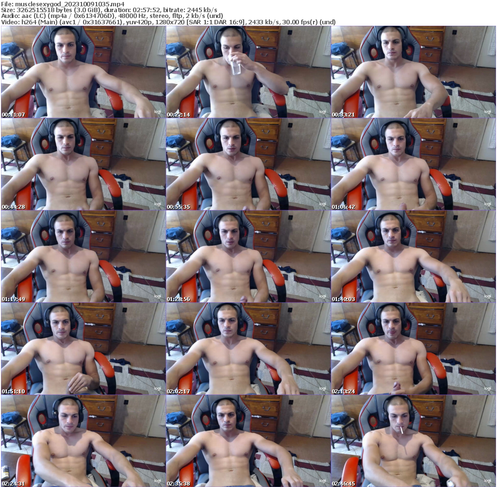 Preview thumb from musclesexygod on 2023-10-09 @ chaturbate