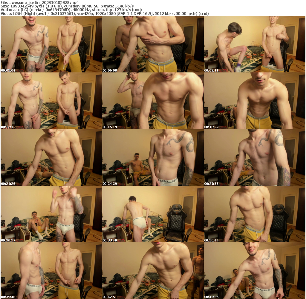 Preview thumb from awesome_justin on 2023-10-10 @ chaturbate