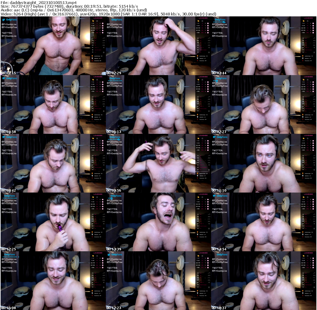 Preview thumb from daddystraight on 2023-10-10 @ chaturbate