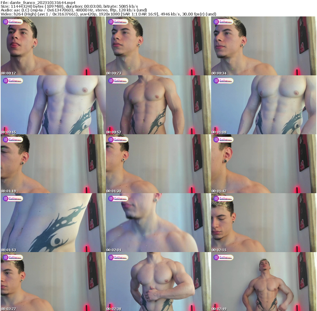 Preview thumb from dante_franco on 2023-10-13 @ chaturbate
