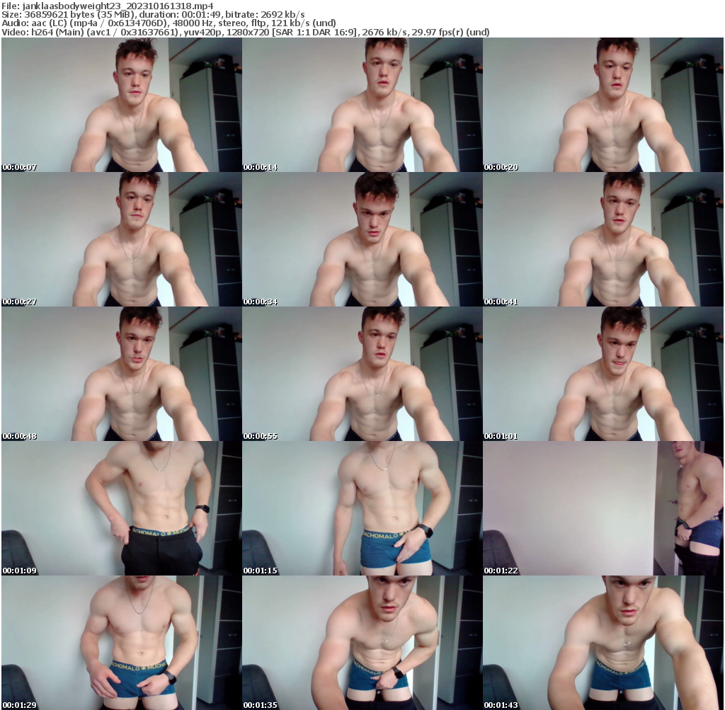 Preview thumb from janklaasbodyweight23 on 2023-10-16 @ chaturbate