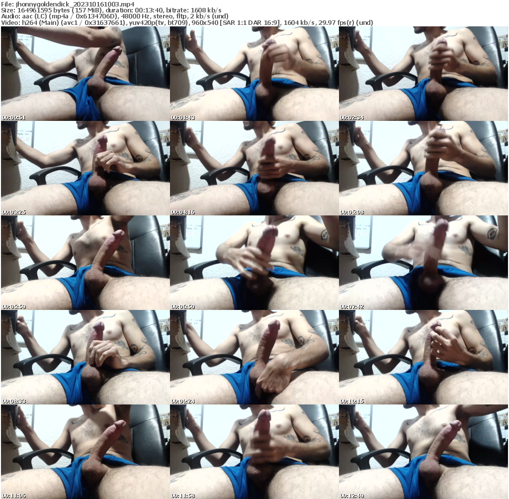 Preview thumb from jhonnygoldendick on 2023-10-16 @ chaturbate