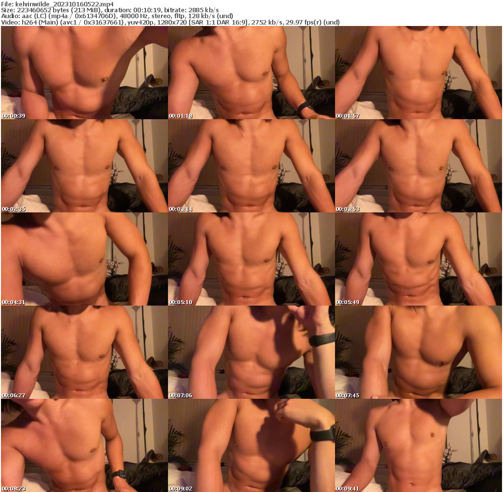 Preview thumb from kelvinwilde on 2023-10-16 @ chaturbate
