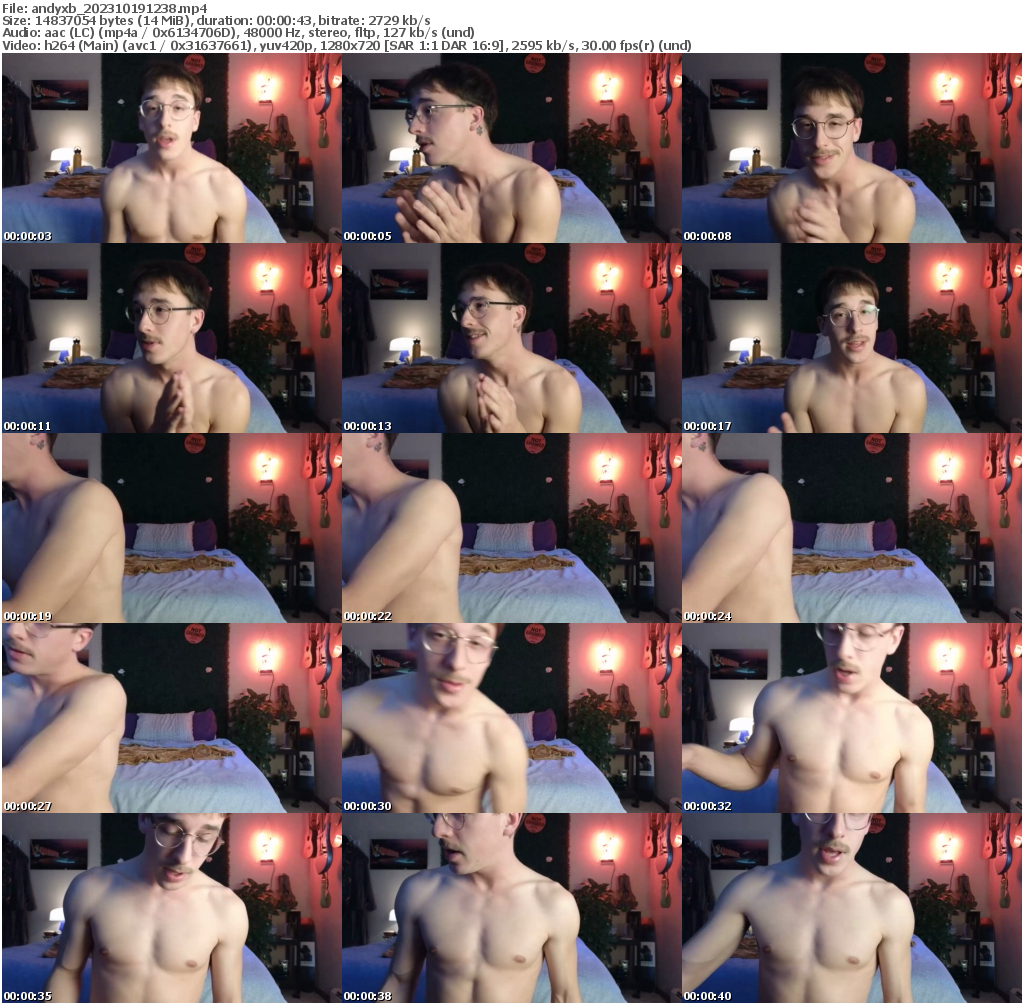 Preview thumb from andyxb on 2023-10-19 @ chaturbate