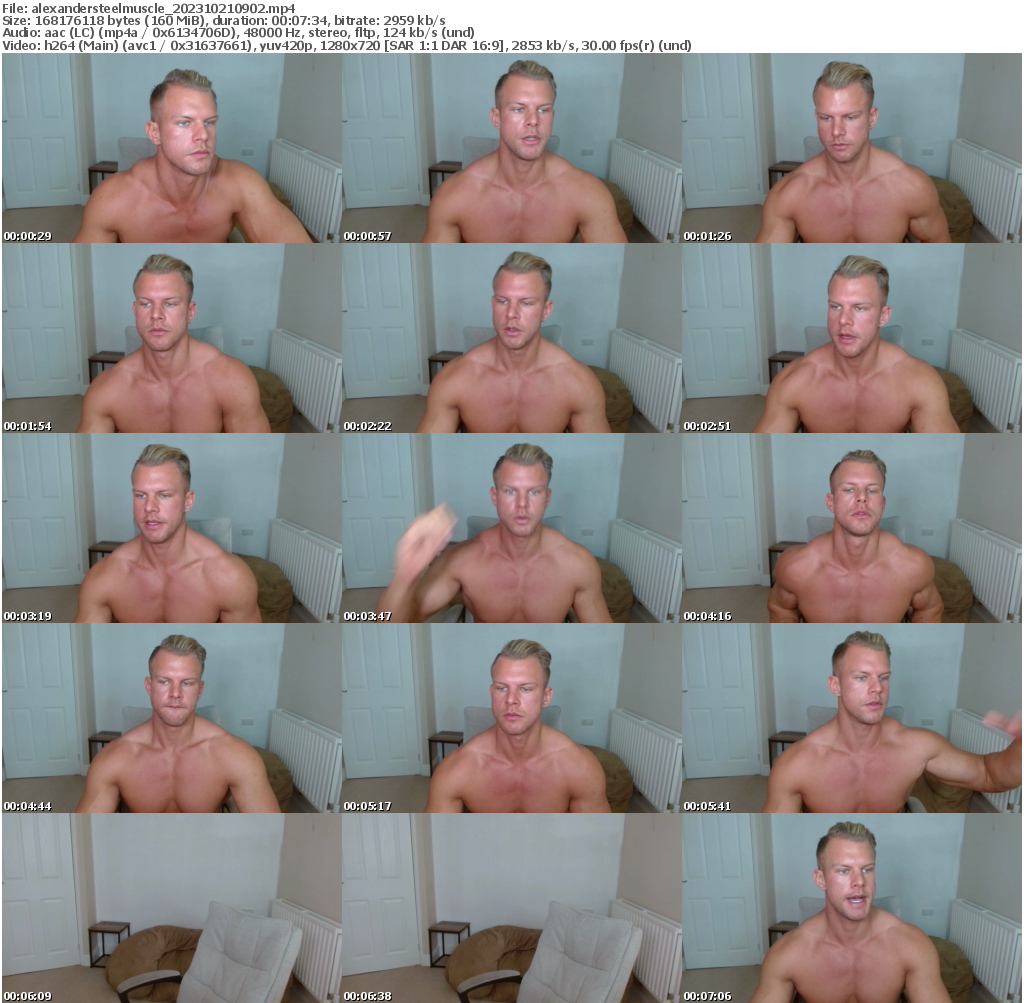 Preview thumb from alexandersteelmuscle on 2023-10-21 @ chaturbate