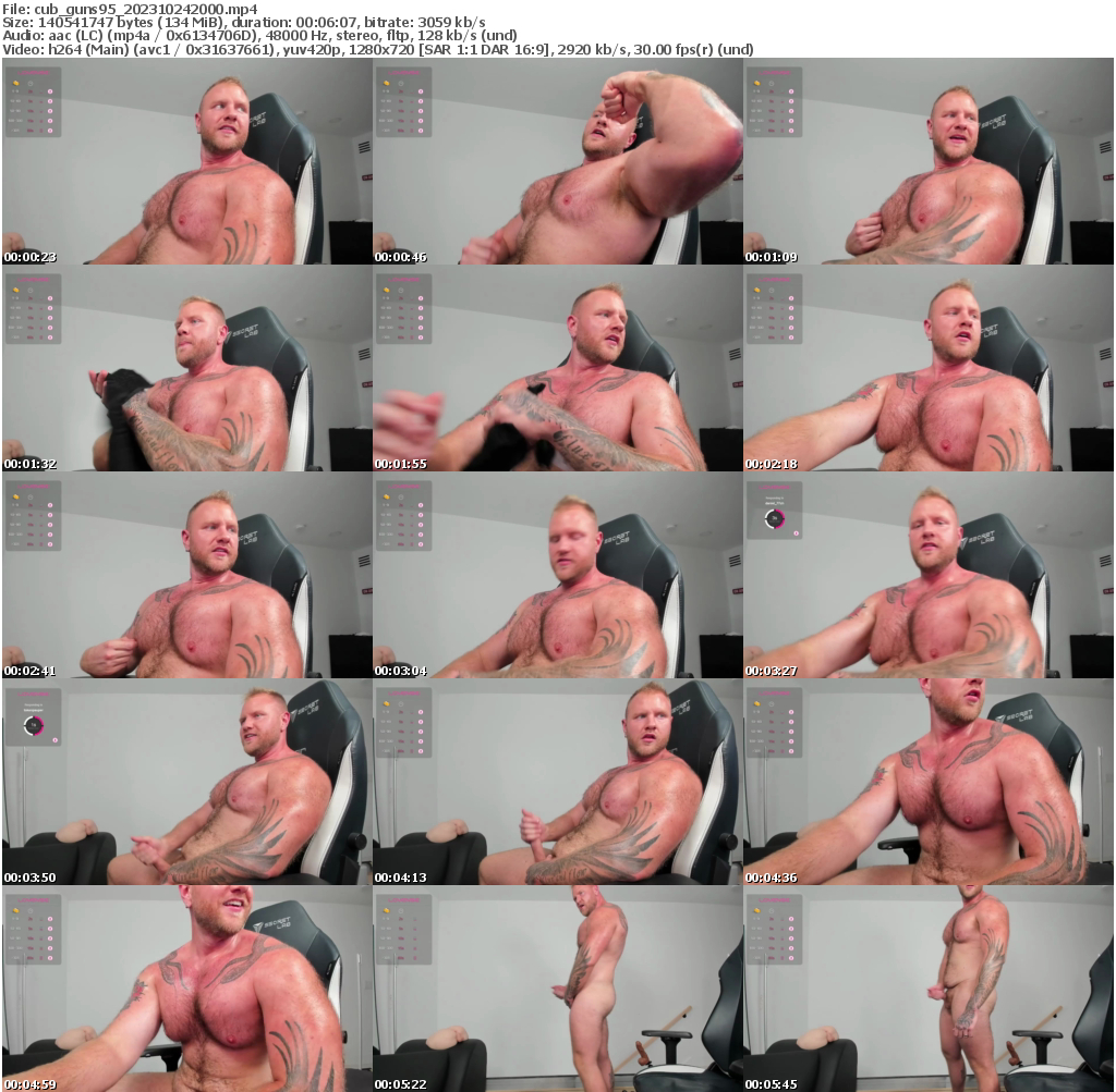 Preview thumb from cub_guns95 on 2023-10-24 @ chaturbate