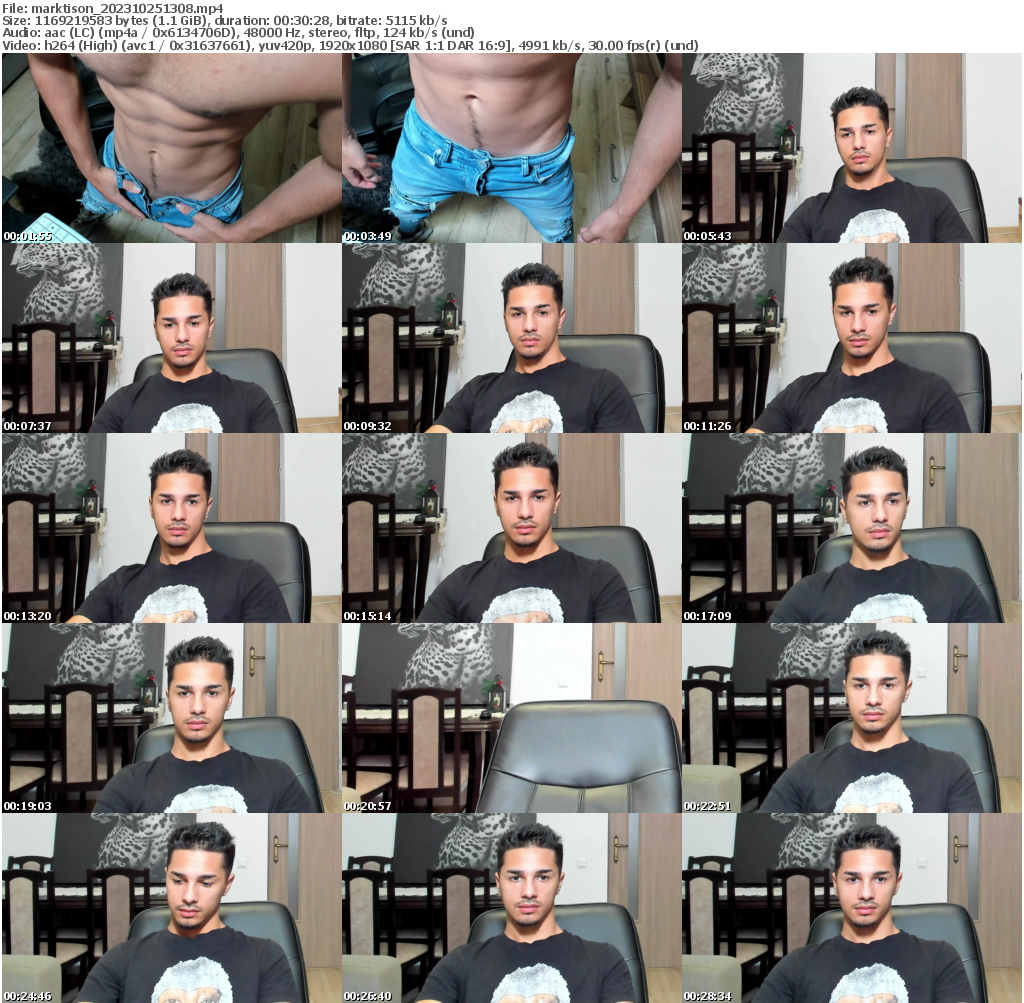 Preview thumb from marktison on 2023-10-25 @ chaturbate