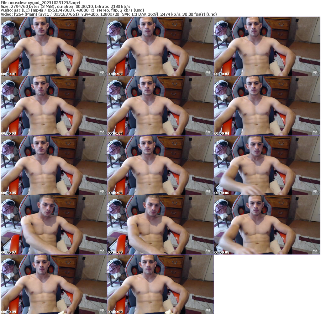 Preview thumb from musclesexygod on 2023-10-25 @ chaturbate