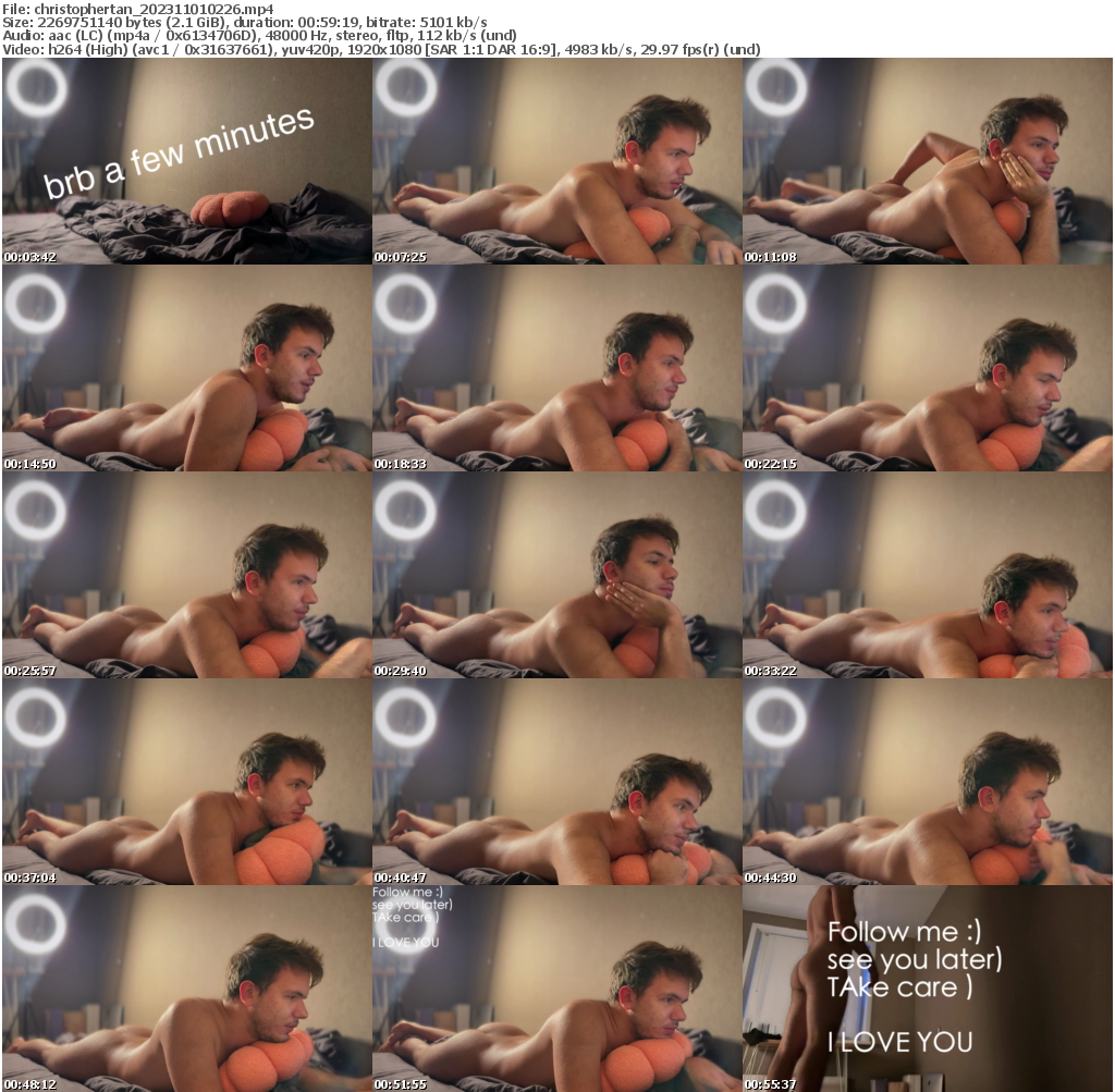 Preview thumb from christophertan on 2023-11-01 @ chaturbate