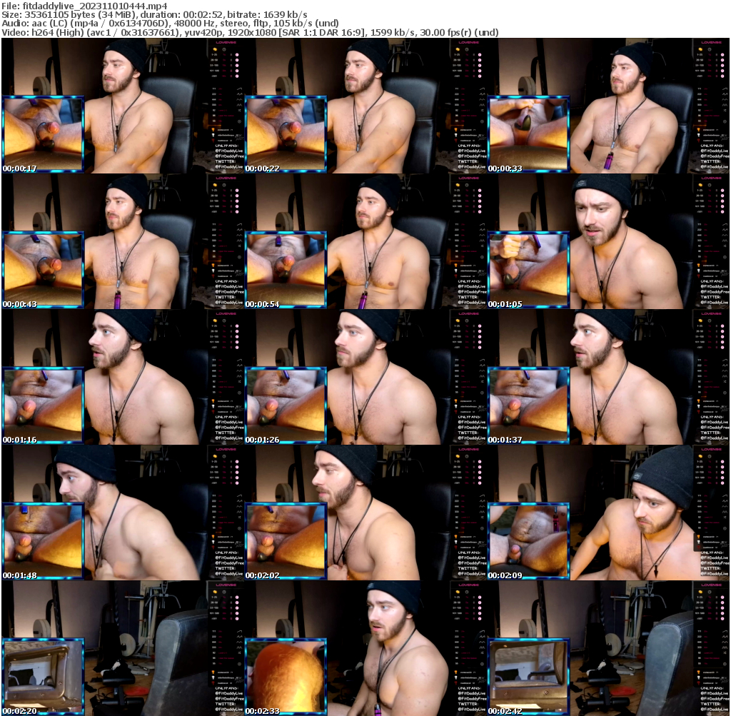 Preview thumb from fitdaddylive on 2023-11-01 @ chaturbate