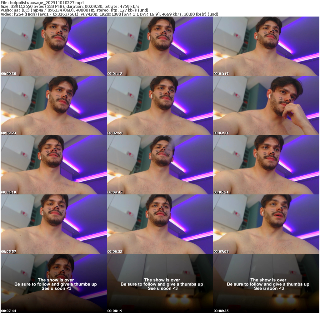 Preview thumb from hotpolishsausage on 2023-11-01 @ chaturbate