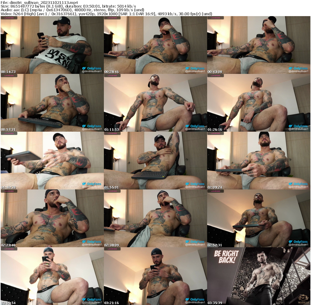 Preview thumb from dimitri_sullivan on 2023-11-02 @ chaturbate