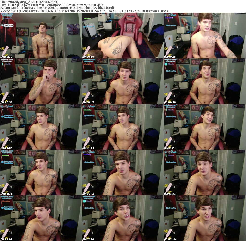 Preview thumb from itzbrodyking on 2023-11-02 @ chaturbate