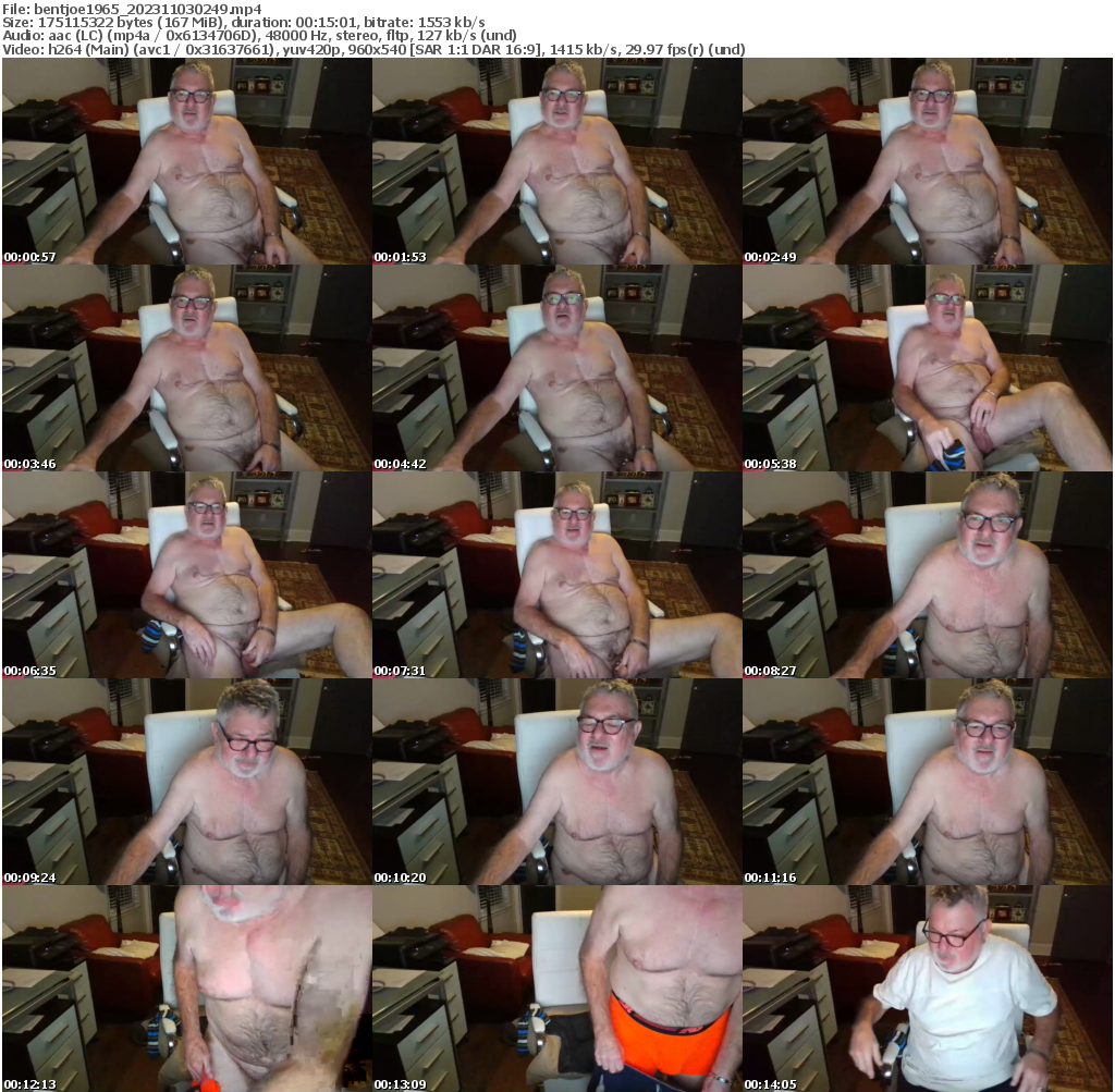 Preview thumb from bentjoe1965 on 2023-11-03 @ chaturbate