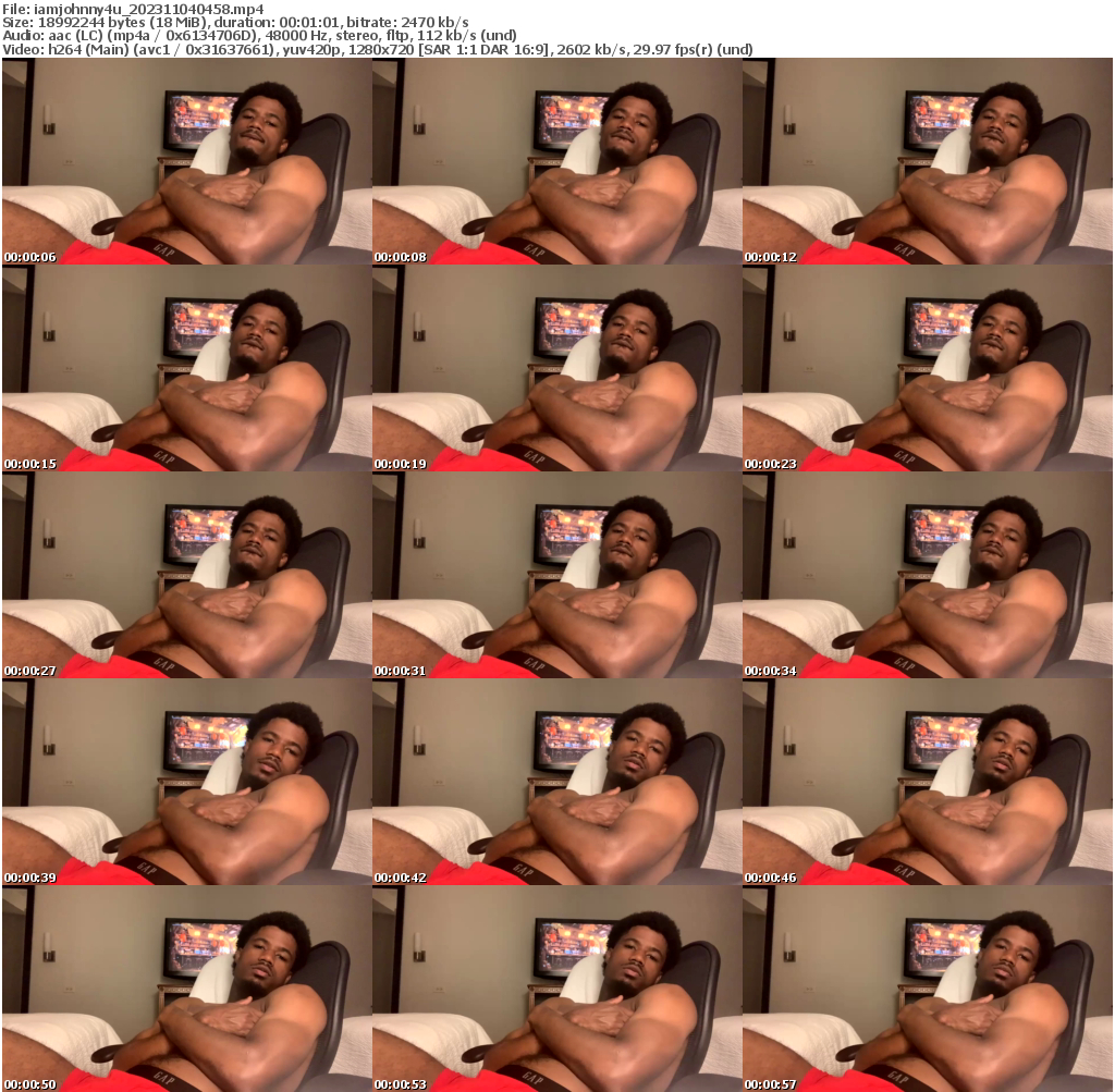 Preview thumb from iamjohnny4u on 2023-11-04 @ chaturbate