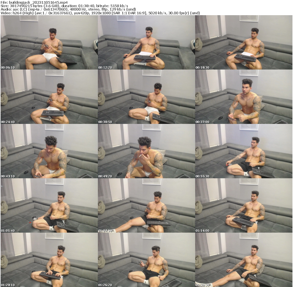 Preview thumb from buildingjack on 2023-11-05 @ chaturbate